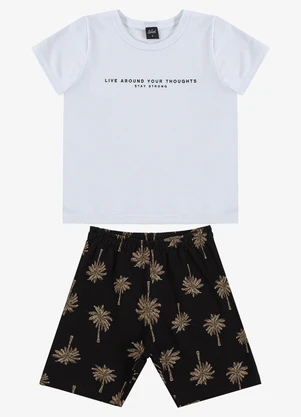 Select - Conjunto Infantil Camiseta e Bermuda Preto - SELECT