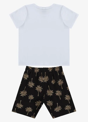 Select - Conjunto Infantil Camiseta e Bermuda Preto - SELECT