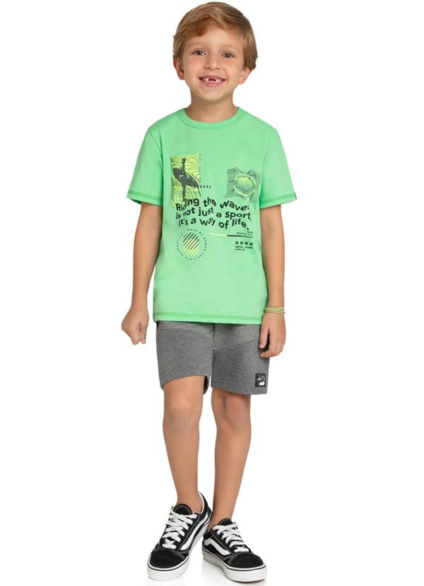 Marlan - Conjunto Infantil Camiseta e Bermuda Surf Verde 1