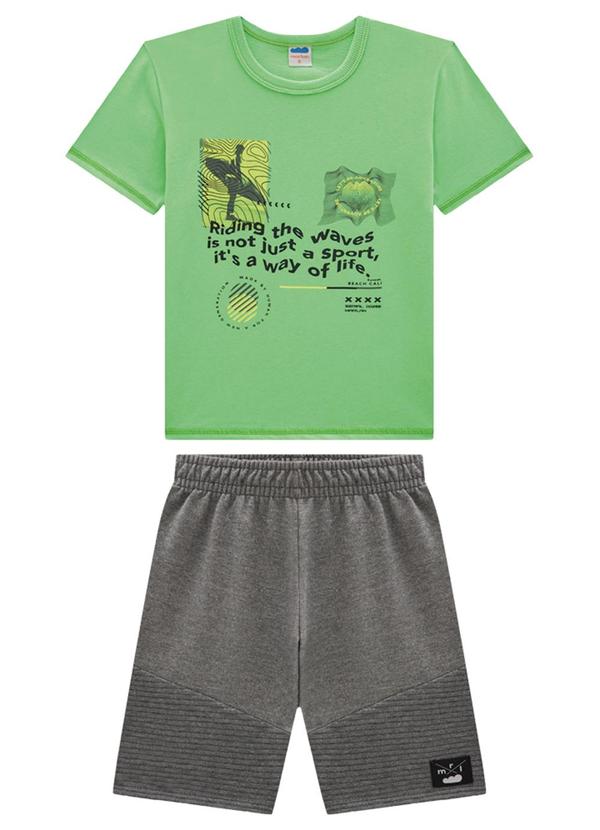 Marlan - Conjunto Infantil Camiseta e Bermuda Surf Verde 2