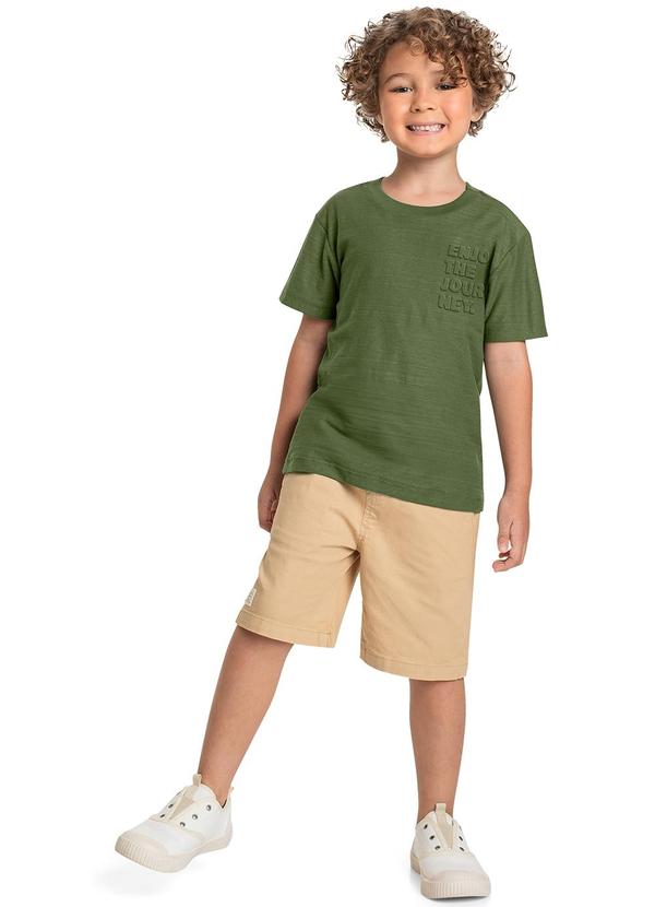 Quimby - Conjunto Infantil Camiseta e Bermuda Verde