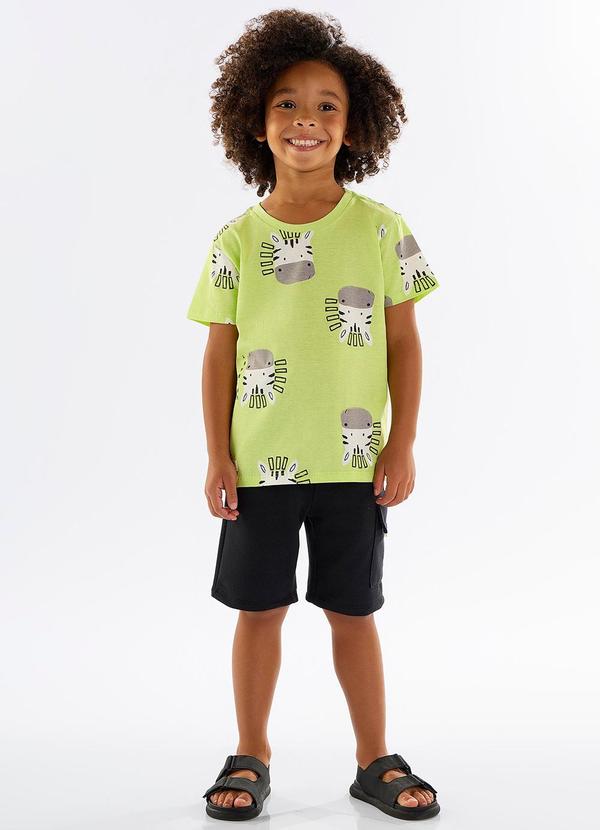 Up Baby - Conjunto Infantil Camiseta e Bermuda Verde
