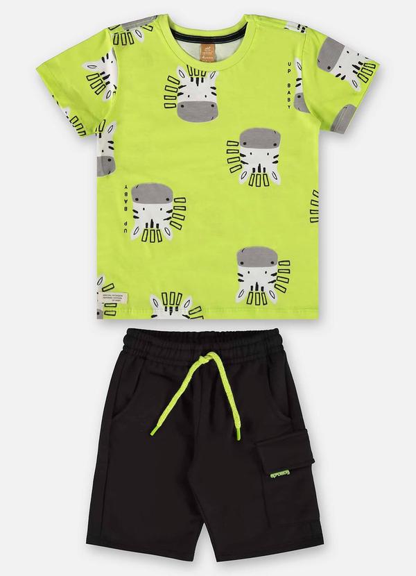 Up Baby - Conjunto Infantil Camiseta e Bermuda Verde 2