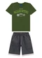 Ddk - Conjunto Infantil Camiseta e Bermuda Vermelha - variação: Verde