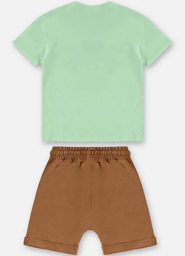 Up Baby - Conjunto Infantil Camiseta e Bermuda Verde 3
