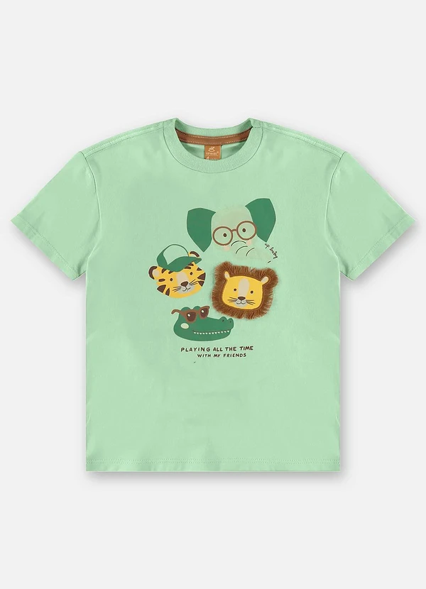 Up Baby - Conjunto Infantil Camiseta e Bermuda Verde 4