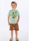 Up Baby - Conjunto Infantil Camiseta e Bermuda Bege - variação: Verde