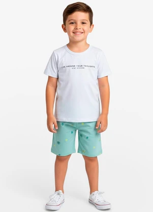 Select - Conjunto Infantil Camiseta e Bermuda Verde - SELECT