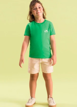 Bugbee - Conjunto Infantil Camiseta e Bermuda Verde - BUGBEE