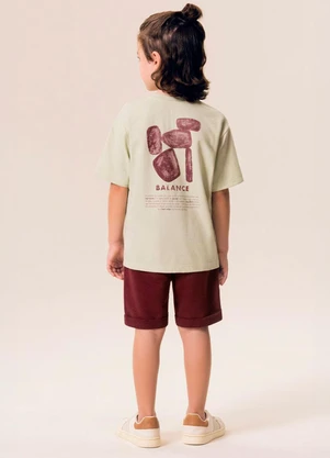 Bugbee - Conjunto Infantil Camiseta e Bermuda Verde - BUGBEE