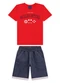 Ddk - Conjunto Infantil Camiseta e Bermuda Vermelha - variação: Vermelha