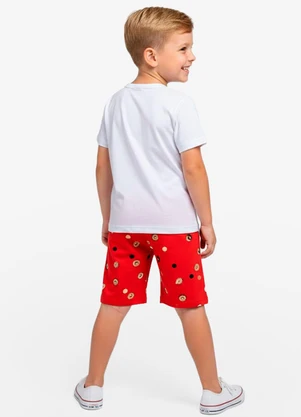 Select - Conjunto Infantil Camiseta e Bermuda Vermelho - SELECT