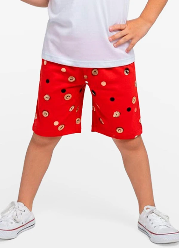 Select - Conjunto Infantil Camiseta e Bermuda Vermelho 4