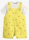 Trick Nick - Conjunto Infantil Camiseta e Jardineira Amarelo - variação: Amarelo