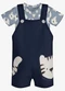Trick Nick - Conjunto Infantil Camiseta e Jardineira Azul - variação: Azul
