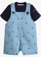 Trick Nick - Conjunto Infantil Camiseta e Jardineira Amarelo - variação: Azul
