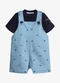 Trick Nick - Conjunto Infantil Camiseta e Jardineira Amarelo - variação: Azul