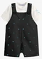 Trick Nick - Conjunto Infantil Camiseta e Jardineira Azul - variação: Preto