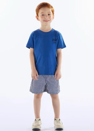 Up Baby - Conjunto Infantil Camiseta e Short Azul - UP BABY