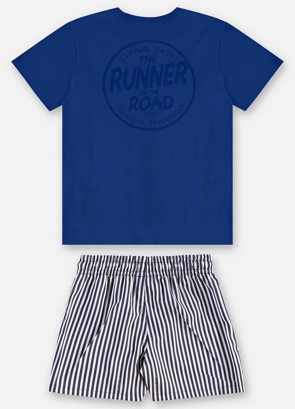 Up Baby - Conjunto Infantil Camiseta e Short Azul 3