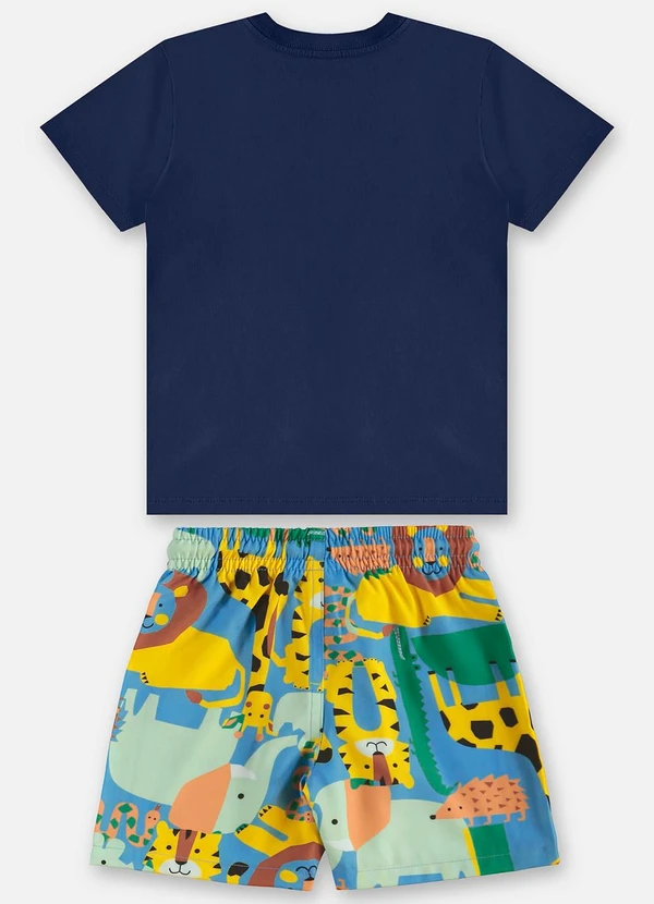 Up Baby - Conjunto Infantil Camiseta e Short Azul 3