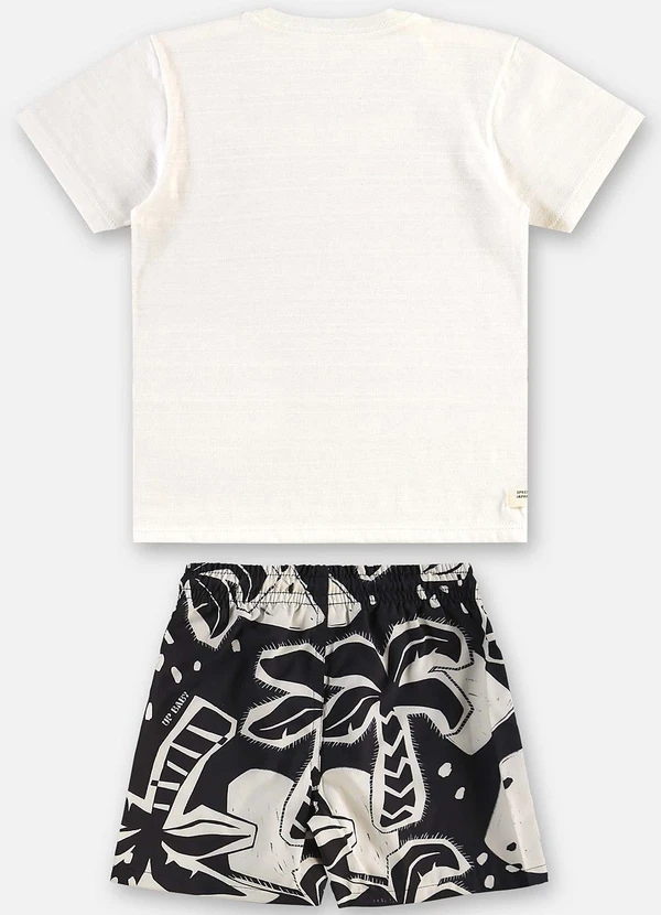 Up Baby - Conjunto Infantil Camiseta e Short Bege 5