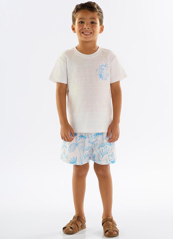 Up Baby - Conjunto Infantil Camiseta e Short Branco