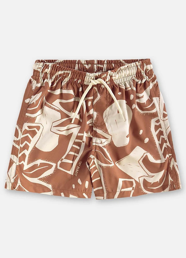 Up Baby - Conjunto Infantil Camiseta e Short Marrom 4