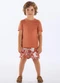 Up Baby - Conjunto Infantil Camiseta e Short Bege - variação: Marrom