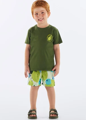 Up Baby - Conjunto Infantil Camiseta e Short Verde - UP BABY