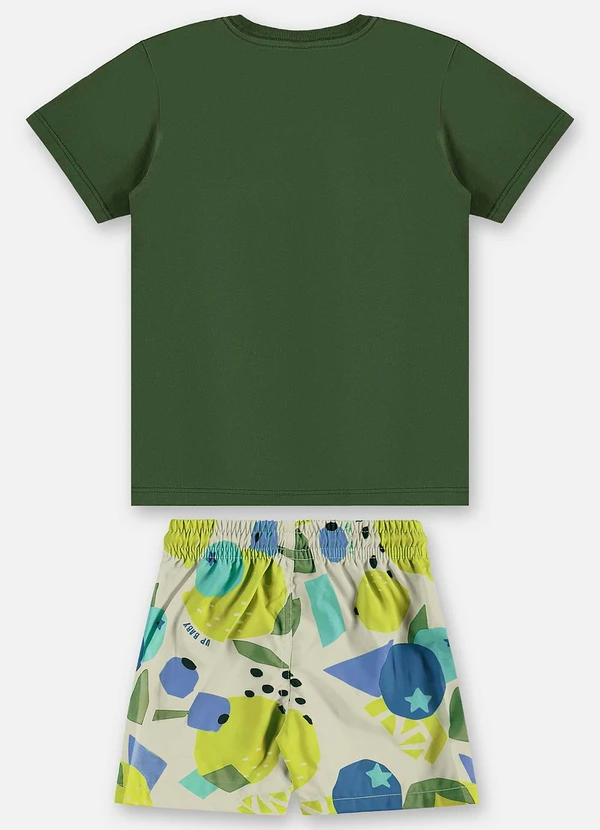 Up Baby - Conjunto Infantil Camiseta e Short Verde 3
