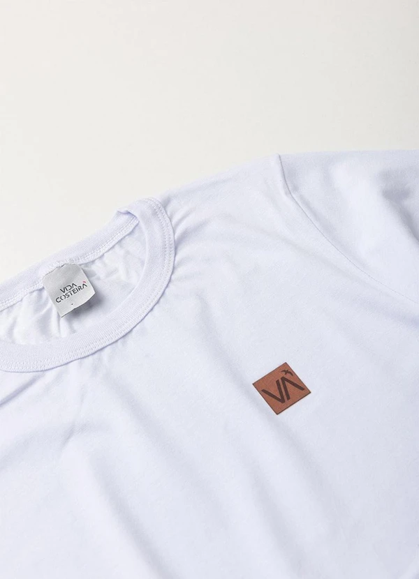 Vida Costeira - Conjunto Infantil Camiseta Lisa Aplique Branco  5