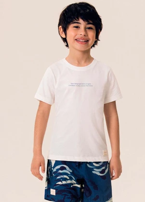 Bugbee - Conjunto Infantil Camiseta Regular Shorts Branco - BUGBEE