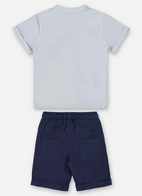 Up Baby - Conjunto Infantil com Bata e Bermuda Azul 3