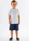Up Baby - Conjunto Infantil com Bata e Bermuda Azul - variação: Azul