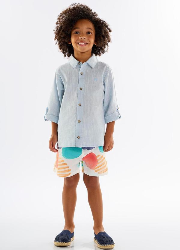 Up Baby - Conjunto Infantil com Camisa e Short Azul