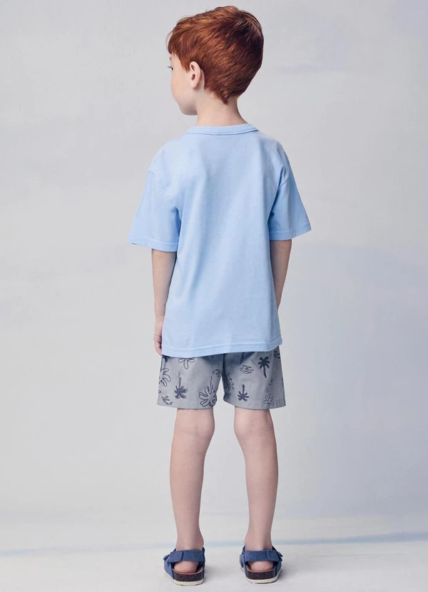 Youccie - Conjunto Infantil com Estampa Tropical Azul 2