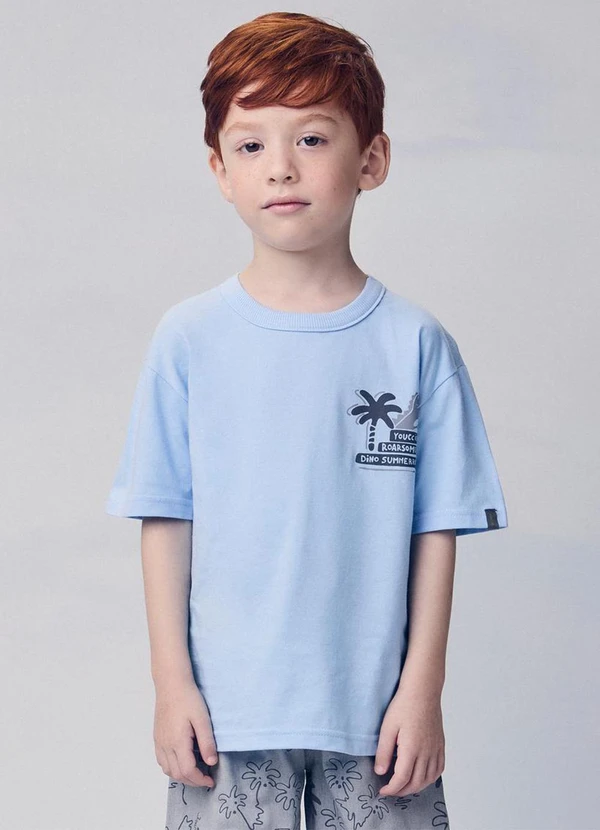 Youccie - Conjunto Infantil com Estampa Tropical Azul 3