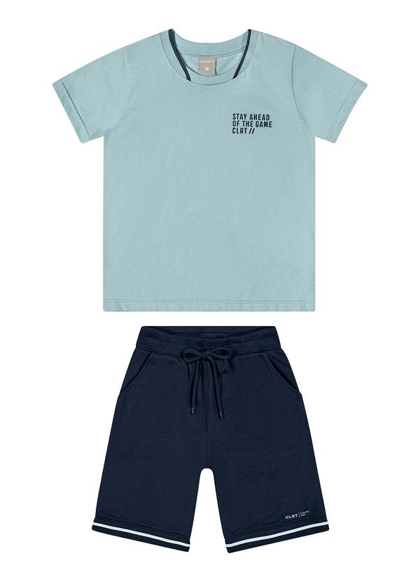 Colorittá - Conjunto Infantil com Frase Colorittá Azul