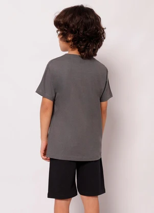Torra - Conjunto Infantil Curto Algodão Stitch Cinza - TORRA