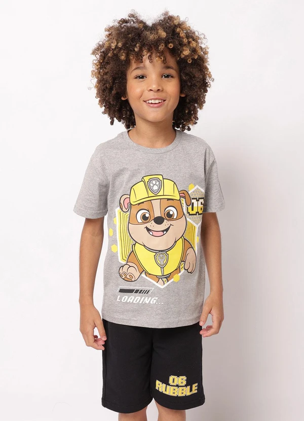 Torra - Conjunto Infantil Curto Patrulha Canina Cinza