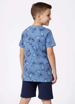 Torra - Conjunto Infantil Curto Stitch Azul - TORRA