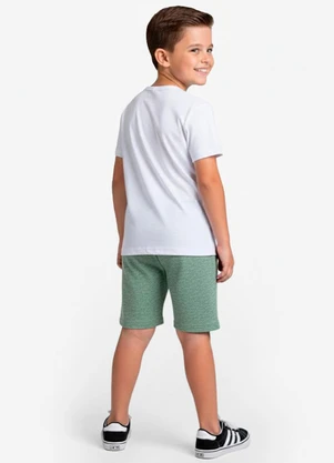 Select - Conjunto Infantil Curto Verão Menino Branco - SELECT