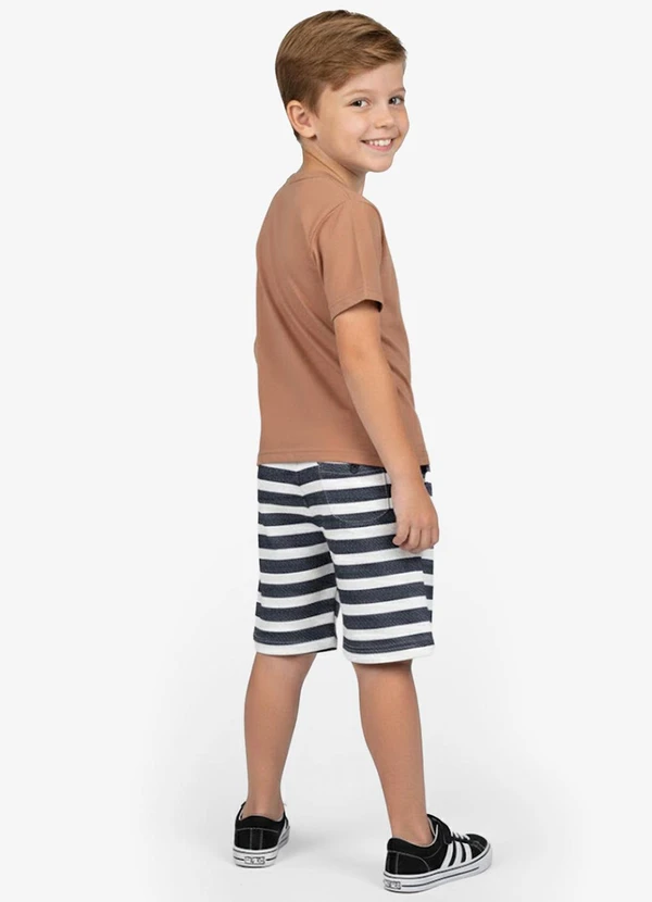 Select - Conjunto Infantil Curto Verão Menino Marrom 2