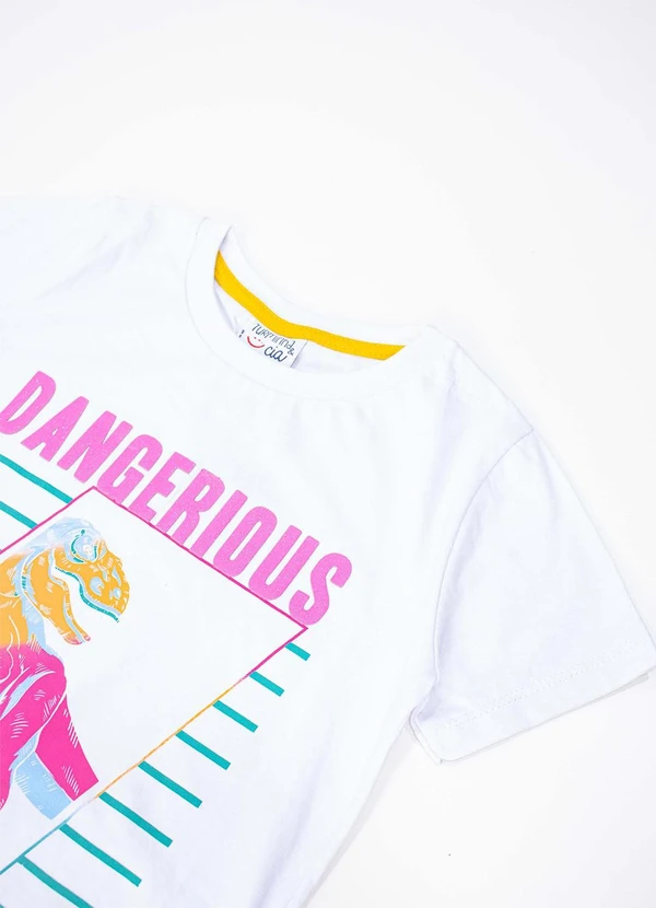 Turminha - Conjunto Infantil Dangerous Branco 2