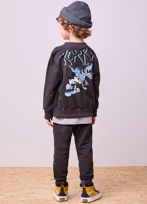 Youccie - Conjunto Infantil do Mickey de Moletom Cinza 2