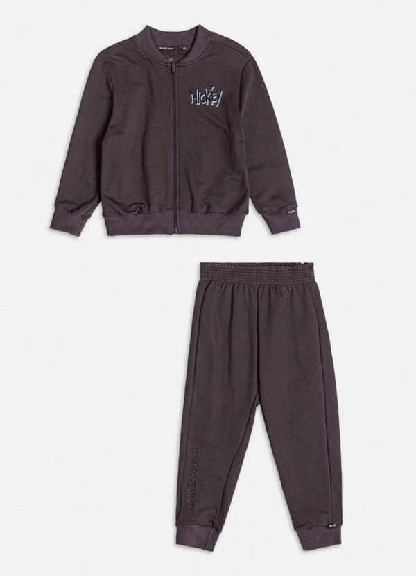 Youccie - Conjunto Infantil do Mickey de Moletom Cinza 3