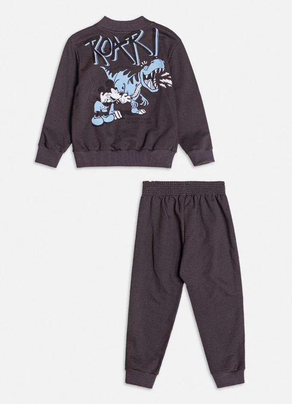 Youccie - Conjunto Infantil do Mickey de Moletom Cinza 4