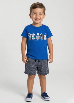 Turminha - Conjunto Infantil Dogs Azul - TURMINHA