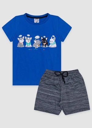Turminha - Conjunto Infantil Dogs Azul - TURMINHA